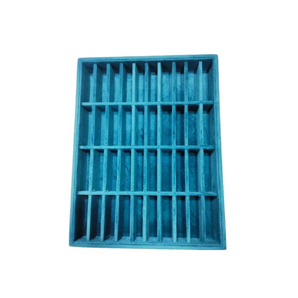 Peacock 40-Slot Suede Velvet Bangle Display Tray