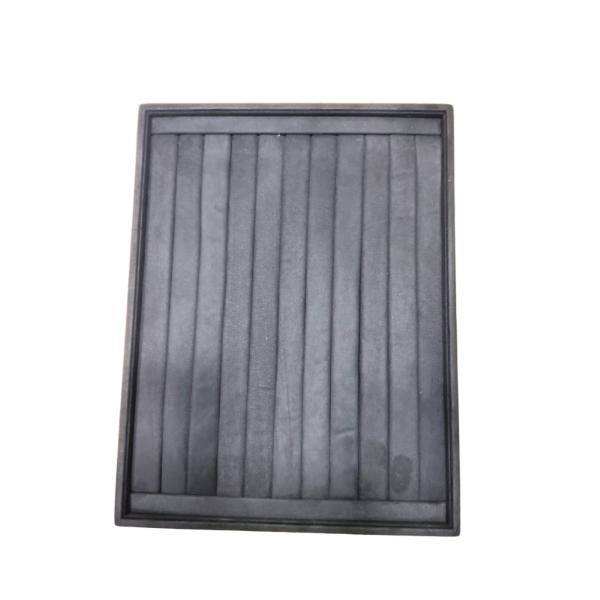 suede velvet finger ring display tray for organizing and showcasing multiple rings in jewelry stores and showcases.