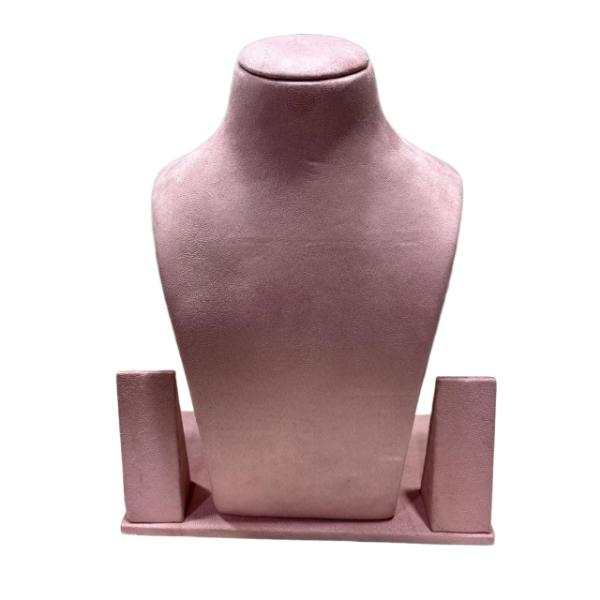 Elegant suede velvet necklace holder display