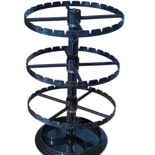 360° Rotating 3-Tier Earring Display Stand | Plastic Jewelry Organizer