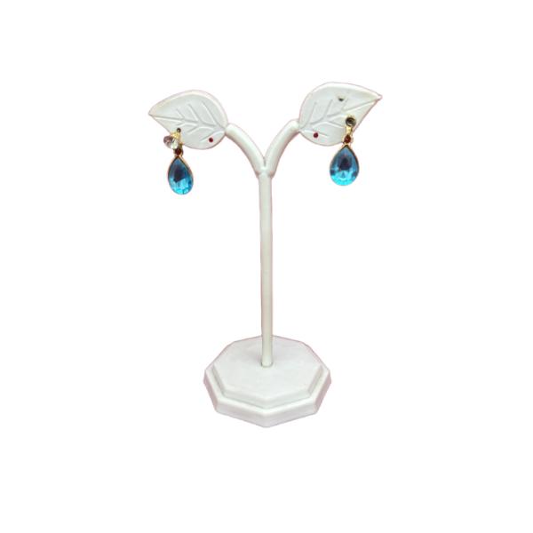 plastic leaf-shaped earring display stand