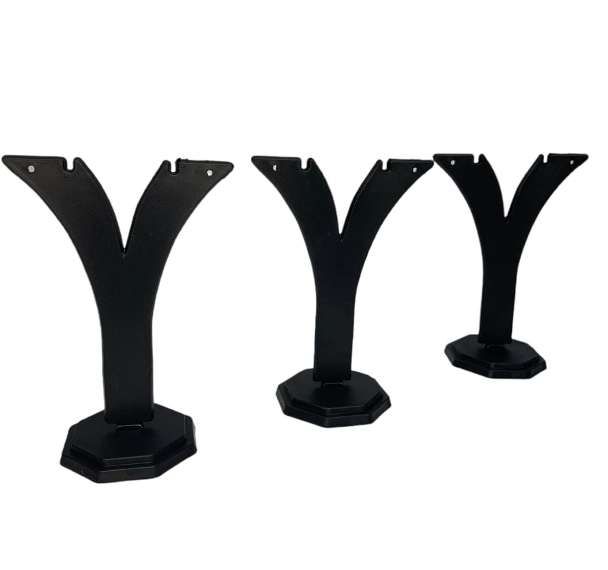 Plastic Y-shaped display stand for showcasing earrings