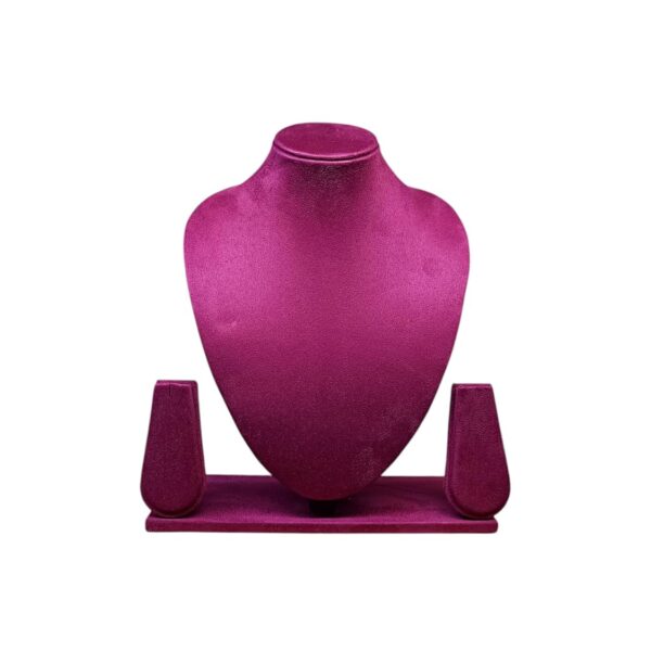 Elegant suede velvet jewelry display set designed for showcasing necklaces, pendants, and earrings.