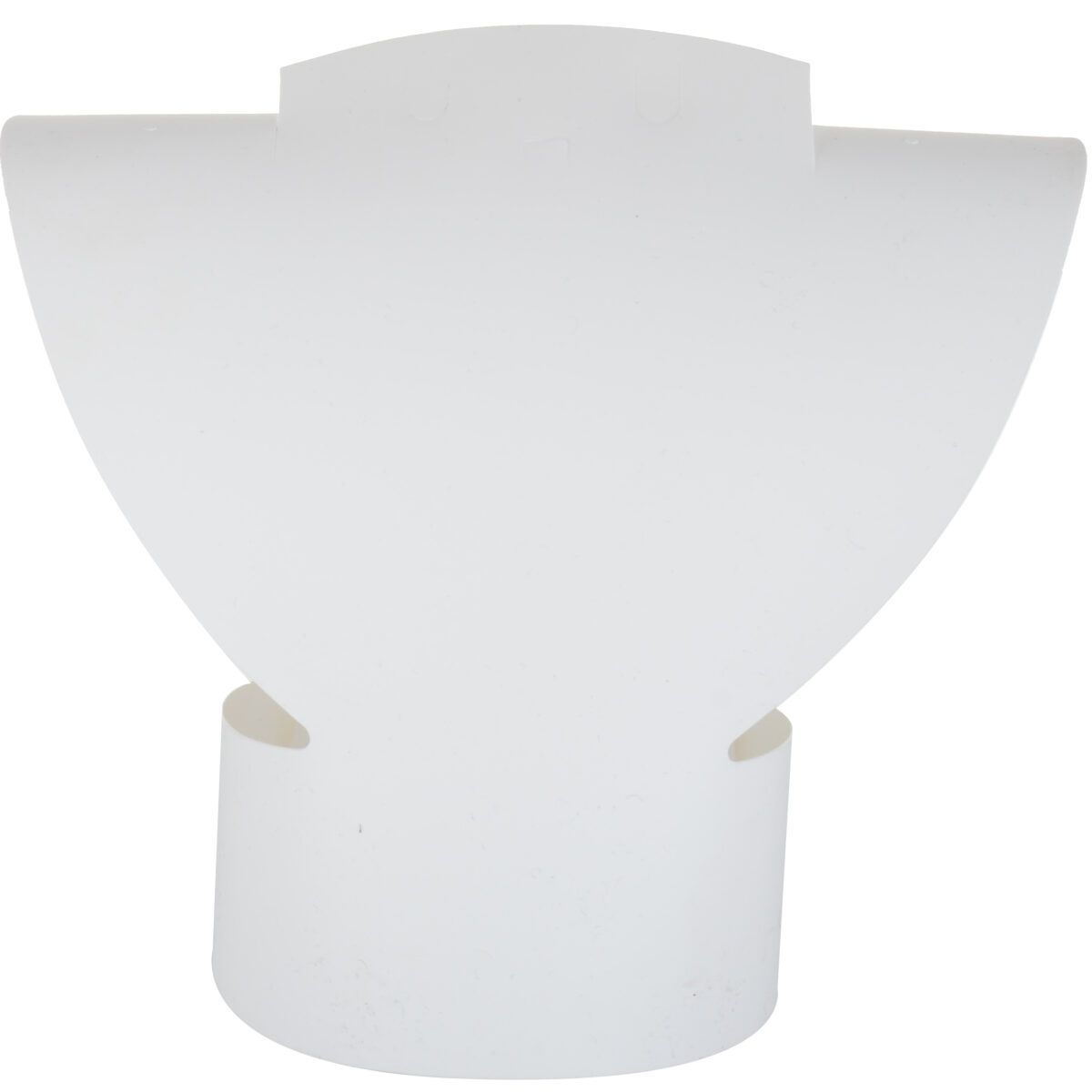 White plastic necklace display bust stand for jewellery shop display