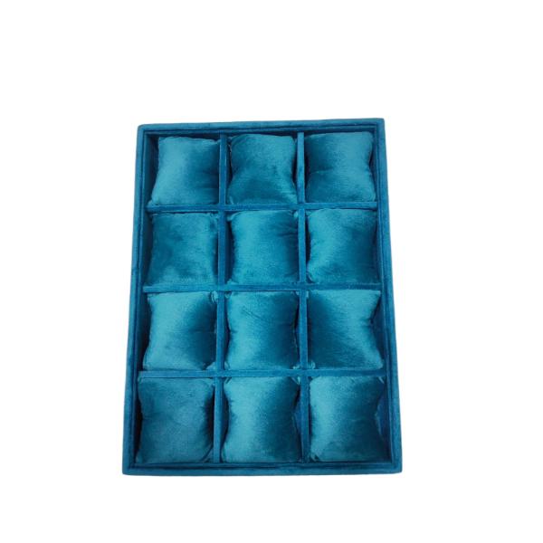 Professional 12-compartment watch display tray for exhibitions, showcases, and product photography.