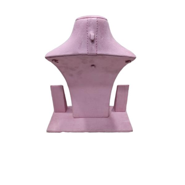 Elegant suede velvet necklace holder display