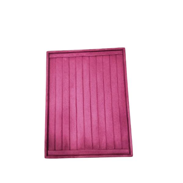 suede velvet finger ring display tray for organizing and showcasing multiple rings in jewelry stores and showcases.