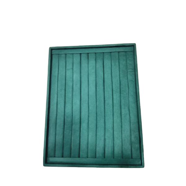 suede velvet finger ring display tray for organizing and showcasing multiple rings in jewelry stores and showcases.