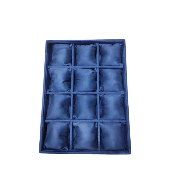 Professional 12-compartment watch display tray for exhibitions, showcases, and product photography.