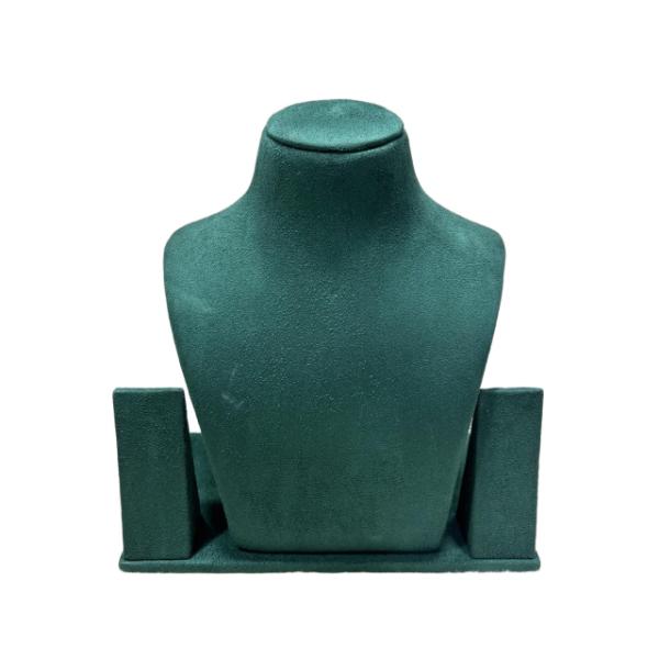 Elegant suede velvet necklace holder display