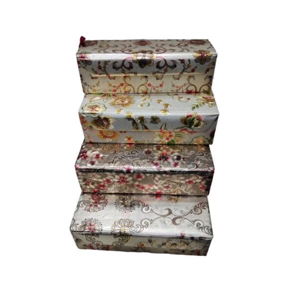 velvet bangle storage box with padded roll cushions and magnetic closure