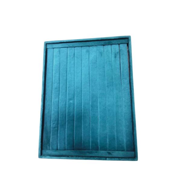 suede velvet finger ring display tray for organizing and showcasing multiple rings in jewelry stores and showcases.